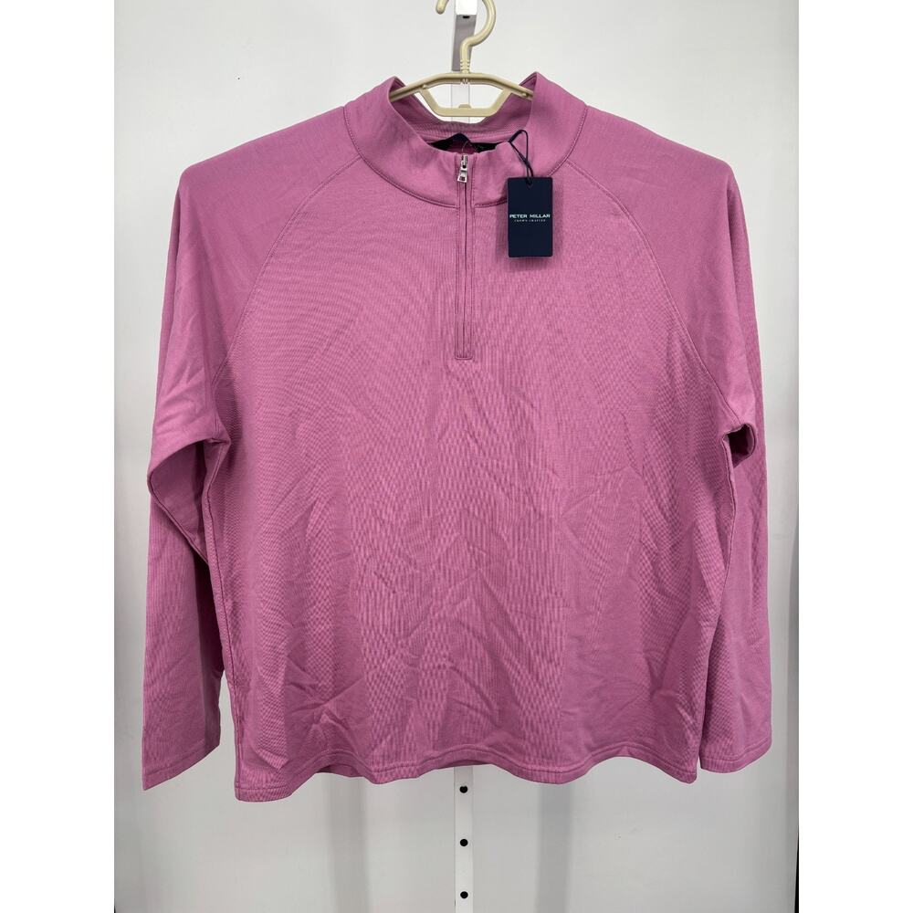 Peter Millar Excursionist Flex Performance Golf Pullover Shirt Mens 2XL Pink NWT